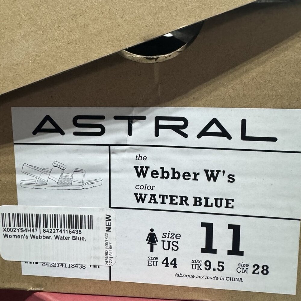 Astral Womens Webber Sandals Blue Size 11 M - Picture 6 of 6